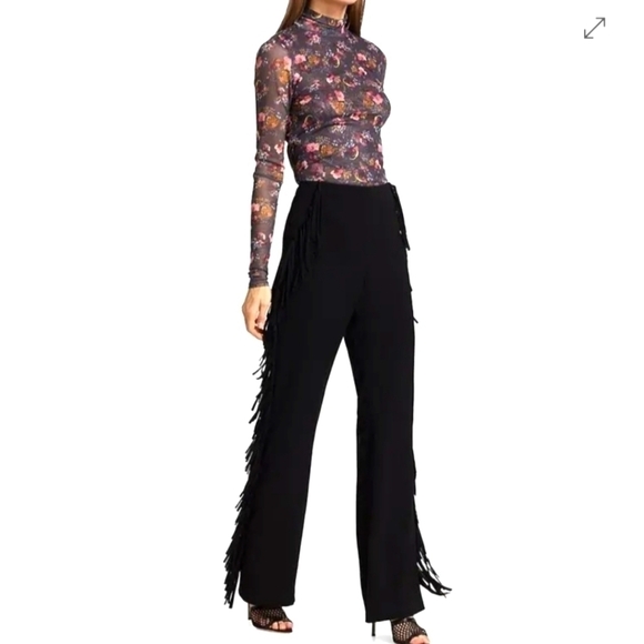 Cinq a Sept remy fringe pant black 2 - Picture 1 of 8